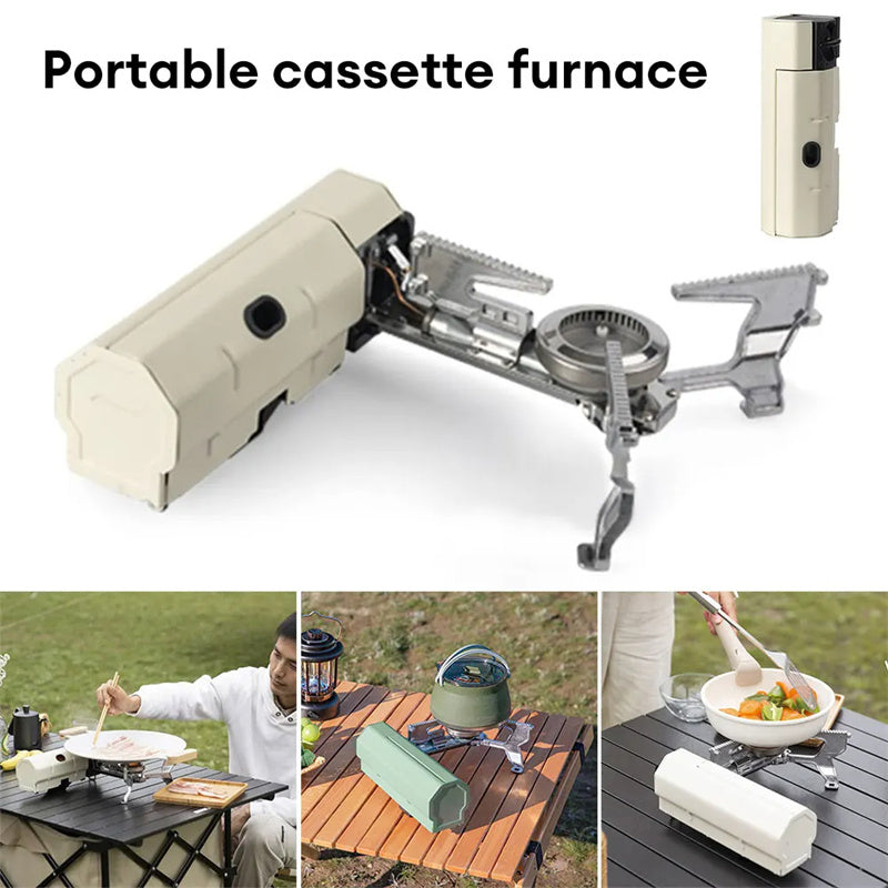 Camping Gas Stove Portable Folding Cassette Stove Outdoor Hiking