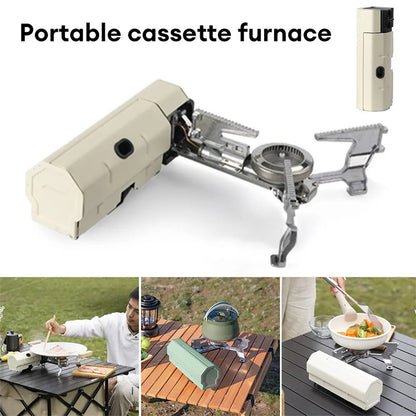 Camping Gas Stove Portable Folding Cassette Stove Outdoor Hiking