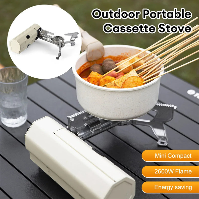 Camping Gas Stove Portable Folding Cassette Stove Outdoor Hiking